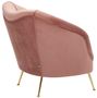 Casa Padrino Luxus Salon Sessel Rosa / Messing 85 x 77 x H. 80 cm - Luxus Kollektion