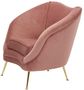 Casa Padrino Luxus Salon Sessel Rosa / Messing 85 x 77 x H. 80 cm - Luxus Kollektion