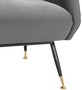 Casa Padrino Luxus Salon Sessel Grau / Schwarz / Messing 75 x 75 x H. 78 cm - Hotel M�bel