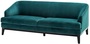 Casa Padrino Luxus Wohnzimmer Sofa Meergr�n / Schwarz 195 x 90 x H. 75 cm - Luxus M�bel 