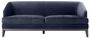 Casa Padrino Luxus Wohnzimmer Sofa Mitternachtsblau / Schwarz 195 x 90 x H. 75 cm - Luxus M�bel