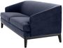 Casa Padrino Luxus Wohnzimmer Sofa Mitternachtsblau / Schwarz 195 x 90 x H. 75 cm - Luxus M�bel