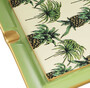 Casa Padrino Luxus Porzellan Aschenbecher Ananas Design Gr�n / Mehrfarbig 24,5 x 24,5 x H. 4 cm - Wohnzimmer Accessoires