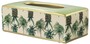 Casa Padrino Luxus Porzellan Kosmetikt�cherbox Gr�n / Mehrfarbig 25 x 13 x H. 9 cm - Papiert�cherbox mit Ananas Design