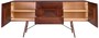 Casa Padrino Luxus Rosenholz Sideboard mit 2 T�ren und 3 Schubladen Braun 200 x 50 x H. 90 cm - Luxus Qualit�t