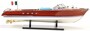 Casa Padrino Luxus Mahagoni Holz Speedboot Braun / Mehrfarbig 67,3 cm - Handgefertigtes Deko Modellboot
