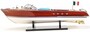 Casa Padrino Luxus Mahagoni Holz Speedboot Braun / Mehrfarbig 67,3 cm - Handgefertigtes Deko Modellboot