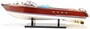 Casa Padrino Luxus Mahagoni Holz Speedboot Braun / Mehrfarbig 67,3 cm - Handgefertigtes Deko Modellboot