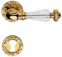 Casa Padrino Luxus Barock Messing T�rgriff Set mit Swarovski Kristallglas Gold 13,7 x H. 5,3 cm - Luxus Qualit�t