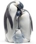 Casa Padrino Luxus Porzellanfigur / Skulptur Pinguin Familie Mehrfarbig 16 x H. 25 cm - Luxus Kollektion 