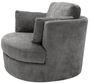 Casa Padrino Luxus Sessel / Drehsessel Grau 110 x 100 x H. 70 cm - Wohnzimmerm�bel