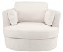 Casa Padrino Luxus Sessel / Drehsessel Wei� 110 x 100 x H. 70 cm - Wohnzimmerm�bel