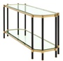 Casa Padrino Wohnzimmer Konsolentisch Gold / Schwarz 169 x 53,5 x H. 75,5 cm - Luxus Konsole