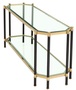 Casa Padrino Wohnzimmer Konsolentisch Gold / Schwarz 169 x 53,5 x H. 75,5 cm - Luxus Konsole