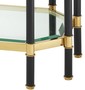Casa Padrino Wohnzimmer Konsolentisch Gold / Schwarz 169 x 53,5 x H. 75,5 cm - Luxus Konsole