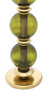 Casa Padrino Luxus Tischleuchte Gr�n / Gold  50 x H. 105 cm - Wohnzimmer Tischlampe mit mundgeblasenem Glas