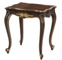 Casa Padrino Luxus Barock Beistelltisch Dunkelbraun / Gold 58 x 48 x H. 66 cm - Luxus Qualit�t