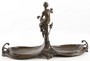 Casa Padrino Jugendstil Doppel Serviertablett Bronze 43,9 x 16,9 x H. 25 cm - Gastronomie Accessoires
