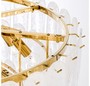 Casa Padrino Luxus Kronleuchter Gold  85 x H. 73 cm - Hotel & Restaurant Kronleuchter mit Mattglas