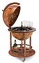 Casa Padrino Art Deco Getr�nke Servierwagen Globus Bar Braun / Mehrfarbig 60.5 x H. 97 cm - Art Deco M�bel