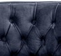 Casa Padrino Luxus Chesterfield Esszimmerstuhl Mitternachtsblau / Schwarz 60 x 58 x H. 77 cm - Esszimmerm�bel