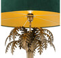 Casa Padrino Luxus Tischleuchte Vintage Messingfarben / Gr�n  65,5 x H. 114,5 cm - Wohnzimmerlampe im Palmen Design