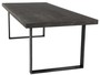 Casa Padrino Luxus Esstisch mit Eichenfurnier Tischplatte Schwarz / Bronze 230 x 100 x H. 75,5 cm - Luxus Esszimmerm�bel