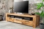 Casa Padrino  Designer Fernsehschrank Natur B.170cm x H.45cm x T.45cm - Sideboard - Kommode - Handgefertigt aus Mango Massivholz!