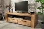 Casa Padrino  Designer Fernsehschrank Natur B.130cm x H.45cm x T.45cm - Sideboard - Kommode - Handgefertigt aus Mango Massivholz!