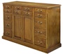 Casa Padrino Luxus Wohnzimmerschrank mit 2 T�ren und 14 Schubladen Braun 120 x 39 x H. 80 cm - Luxus Qualit�t