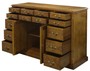 Casa Padrino Luxus Wohnzimmerschrank mit 2 T�ren und 14 Schubladen Braun 120 x 39 x H. 80 cm - Luxus Qualit�t