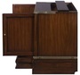 Casa Padrino Luxus Mahagoni B�cherschrank mit 2 T�ren und Schublade Dunkelbraun 86 x 47 x H. 68 cm - Luxus B�rom�bel