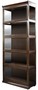 Casa Padrino Luxus Mahagoni B�cherschrank mit 5 Glast�ren und LED Beleuchtung Dunkelbraun 90 x 39 x H. 223 cm - Luxus B�rom�bel