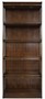 Casa Padrino Luxus Mahagoni B�cherschrank mit 5 Glast�ren und LED Beleuchtung Dunkelbraun 90 x 39 x H. 223 cm - Luxus B�rom�bel