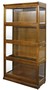 Casa Padrino Luxus B�cherschrank mit 4 Glast�ren und LED Beleuchtung Hellbraun 90 x 39 x H. 182 cm - B�roschrank