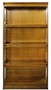 Casa Padrino Luxus B�cherschrank mit 4 Glast�ren und LED Beleuchtung Hellbraun 90 x 39 x H. 182 cm - B�roschrank