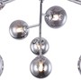 Casa Padrino Wohnzimmer Deckenleuchte Silber  60 x H. 20 cm - Deckenlampe mit kugelf�rmigen Lampenschirmen