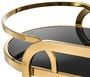 Casa Padrino Luxus Servierwagen Gold / Schwarz 85 x 46,5 x H. 80,5 cm - Hotel Restaurant Gastronomie Trolley 