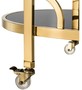 Casa Padrino Luxus Servierwagen Gold / Schwarz 85 x 46,5 x H. 80,5 cm - Hotel Restaurant Gastronomie Trolley 