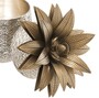 Casa Padrino Luxus Ananas Dose mit Deckel Antik Silber / Antik Messing  16 x H. 28 cm - Designer Deko Accessoires