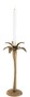 Casa Padrino Luxus Kerzenhalter Vintage Messingfarben  20 x H. 42 cm - Messing Kerzenst�nder im Palmen Design