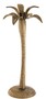 Casa Padrino Luxus Kerzenhalter Vintage Messingfarben  20 x H. 42 cm - Messing Kerzenst�nder im Palmen Design