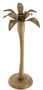 Casa Padrino Luxus Kerzenhalter Vintage Messingfarben  20 x H. 42 cm - Messing Kerzenst�nder im Palmen Design