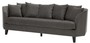 Casa Padrino Luxus Sofa mit Kissen Dunkelgrau / Schwarz 240 x 95 x H. 78 cm - Luxus Wohnzimmerm�bel