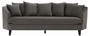 Casa Padrino Luxus Sofa mit Kissen Dunkelgrau / Schwarz 240 x 95 x H. 78 cm - Luxus Wohnzimmerm�bel