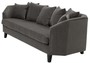 Casa Padrino Luxus Sofa mit Kissen Dunkelgrau / Schwarz 240 x 95 x H. 78 cm - Luxus Wohnzimmerm�bel