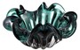 Casa Padrino Deko Sch�ssel aus mundgeblasenem Glas Gr�n  21 x H. 10 cm - Luxus Deko Accessoires