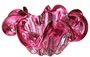 Casa Padrino Deko Sch�ssel aus mundgeblasenem Glas Pink  21 x H. 10 cm - Luxus Deko Accessoires