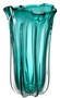Casa Padrino Luxus Glas Vase / Blumenvase T�rkis  19 x H. 34 cm - Deko Accessoires