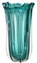 Casa Padrino Luxus Glas Vase / Blumenvase T�rkis  19 x H. 34 cm - Deko Accessoires